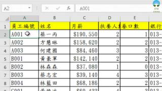 C03 Excel2016員工薪資單 [upl. by Assirolc]