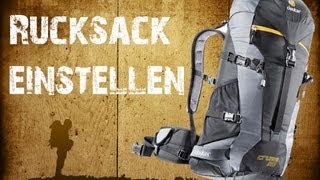 Backpacking  Trekkingrucksack richtig einstellen HD [upl. by Noguchi]