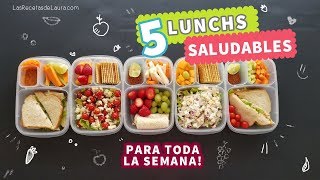 5 Ideas de Lunch para niños FÁCIL y Rápido  Back to School Lunch Ideas ❤ Recetas Saludables [upl. by Mackintosh65]