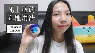 保養  凡士林的五種用法：便宜又好用，油肌必推！5 Uses for Petroleum Jelly Vaseline ✿我是蘇 [upl. by Anirazc]