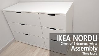 How to Assemble  IKEA 이케아 노르들리 NORDLI 6칸서랍장 조립 [upl. by Che]