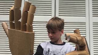 How to make a giant robotic cardboard hand [upl. by Bow845]