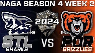 NAGA Season 4 Week 2 Game 12 St Louis Sharks  Portland Grizzlies [upl. by Tsirhc]