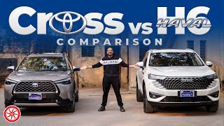 Comparison Haval HEV VS Corolla Cross Hybrid  PakWheels [upl. by Kask851]