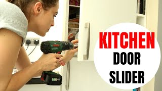 Integrated Fridge Freezer Door Slider Installation  The Carpenters Daughter [upl. by Mikihisa360]