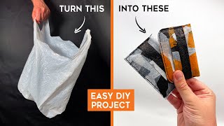 Beginners Guide to Plastic Bag Recycling  How to Make a Wallet [upl. by Arreic912]