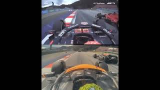 Max Verstappen squeezing Lando Norris 2024 vs Carlos Sainz squeezing Max Verstappen 2023  F1 [upl. by Ritch]