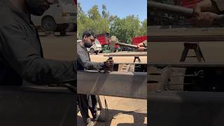 Straightening process of Truck Chassis Revitsyoutubeshorts [upl. by Illoh]