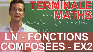 Logarithmes népériens  Fonctions composées  Ex 2  MATHS  TS TES  Les Bons Profs [upl. by Lraep]