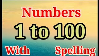 Number names 1 to 100One to Hundred spelling Write numbers name Learn number names [upl. by Lewak]