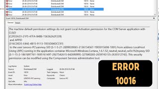 How To Fix the DistributedCOM Error 10016 in Windows 11 [upl. by Alarick]