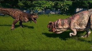 Jurassic World Evolution  Carnotaurus vs Ceratosaurus 1080p 60FPS [upl. by Aihseket]