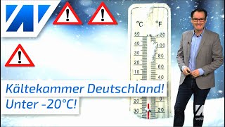 Unwetterwarnung Noch mehr Schnee Deutschland wird zur Kältekammer Unter 20°C kalt Dauerfrost [upl. by Arlette562]