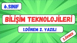 6 Sınıf Bilişim Teknolojileri 1 Dönem 2 Ortak Yazılı Açık Uçlu Sorular 2 Örnek Yazılı [upl. by Og]