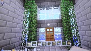 MineCraft House Tours Modern Stone Brick House [upl. by Kingdon]