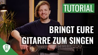 Flageolett Töne sauber spielen  Natürlich Künstlich Pinch Harmonics  Gitarren Tutorial Deutsch [upl. by Lyrak]