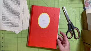 Dollar Tree challenge cover Idea Notebook Tissue Book Pages and Fabric [upl. by Peppard114]