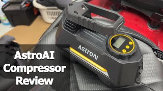 AstroAI 100PSI Portable Compressor For Motorcycles Cars And Toys Review [upl. by Airbma]