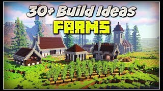 30 Minecraft Build Ideas  Farms [upl. by Slin936]