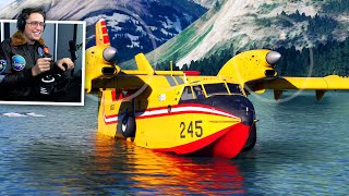 Flying the Firefighting Plane from Microsoft Flight Sim 2024 [upl. by Yeoz]