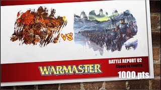 Warmaster Revolution  Battle Report  Chaos vs Empire 1000 pts [upl. by Calli846]