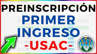 🚩 PROCESO de PREINSCRIPCIÓN 2025 y D3SCARGAR CONSTANCIA Estudiantes de PRIMER INGRESO USAC 😍 [upl. by Sikata906]