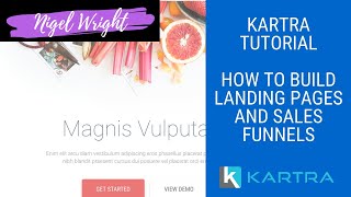 Kartra Tutorial  How to Build Landing and Sales Pages [upl. by Free272]