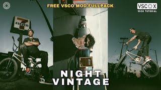 Vsco Tutorial  Cara Edit Foto Night Vintage  Vsco X Fullpack 2023 [upl. by Arodasi]