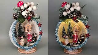 DIY Christmas Decorations ideas Decoratiuni de Craciun Idei creative cu peisaje de iarna [upl. by Aneelehs]