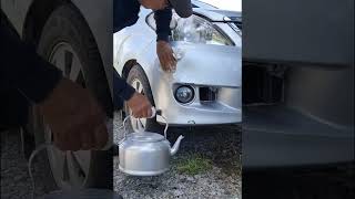 HOW TO REPAIR A DENTED PLASTIC BUMPER CARA MEMBAIKPULIH BUMPER PLASTIK YANG KEMEK [upl. by Enwad]