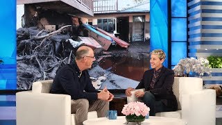 Ellen Meets Montecito Mudslide Hero Augie Johnson [upl. by Atnwahsal787]