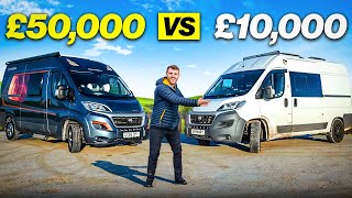 £50K PROFESSIONALLY BUILT vs £10K DIY BUILT CAMPER VAN [upl. by Orren]