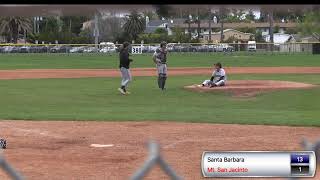 Santa Barbara vs Mt San Jacinto Baseball Game 2 [upl. by Tound]