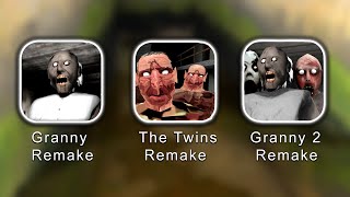 All DVloper Games Remake Full Gameplay  Granny 1 Remake Vs Granny 2 Remake Vs The Twins Remake [upl. by Lahsiv]