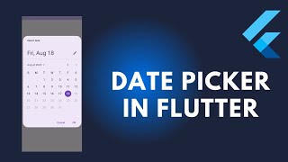 Date picker in flutter  Flutter widgets [upl. by Omoj]