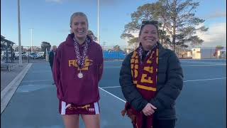 East Geelong A Grade premiership stars Bronte McConnachie and Justine Radford [upl. by Eveneg]