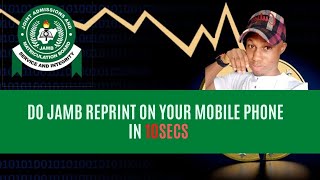 How to Reprint jamb slip on mobile phone 2021 session Nigeria shorts [upl. by Navaj]