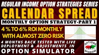 CALENDAR SPREAD MONTHLY OPTION STRATEGY  ADJUSTMENTS DEPLOYMENT amp BACKTEST WITH OPTION SIMULATOR [upl. by Hammock]