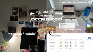 the ULTIMATE GUIDE TO STAYING ORGANIZED FOR SCHOOL 🖇️🤍 notion and google calendar tour [upl. by Ahsenek]