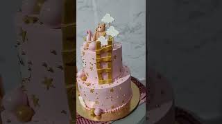 first 1st  birthday cake design for baby girl or baby boy2 tier cake [upl. by Nue432]