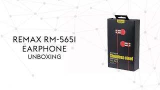 Remax Rm565i Earphone  Unboxing  Ibtisam Hussain [upl. by Nylarej]