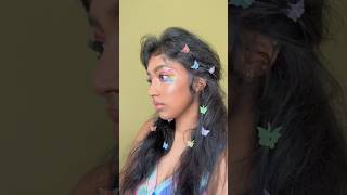 🦋 barbie fairytopia bibble fairy makeup transition foryou halloween butterfly browngirl [upl. by Yhprum]