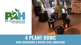 Easiest 4Plant Stirponic RDWC with Reservoir and Water Level Indicator built from scratch [upl. by Erinna302]