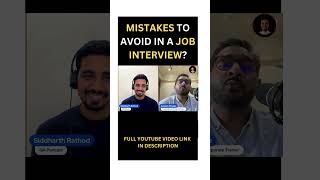 MISTAKES TO AVOID IN A JOB INTERVIEW interviewquestionsandanswers interviewpreparation [upl. by Weatherby]