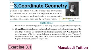 9th class maths Chapter 3👩‍🏫Coordinate Geometry 💁‍♀️Exercise 31with notes [upl. by Burkley]