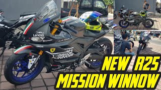 NEW R25 BLUE JADI FULL BLACK MATTE TEMA MISSION WINNOW  AJIB BANGET [upl. by Enimsay]