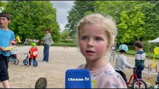 Une course de draisiennes entre 101 enfants de 2 à 5 ans [upl. by Bartle]