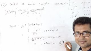 Fourier Transform  12  Solution of 421f of Oppenheim  Fourier Transform of sinc function [upl. by Dunaville229]