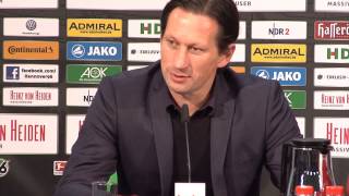 Roger Schmidt Stefan Kießling quotauch ohne Tor gutes Spielquot  Hannover 96  Bayer Leverkusen 13 [upl. by Ylloj362]