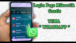 LOGIN PAGE MIKROTIK WIFI HOTSPOT TEMA WHATSAPP GRATIS [upl. by Airalednac]